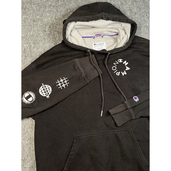 Champion Other - Champion Hoodie Sweatshirt XLDrawstring Black kangaroo pouch Sleeve Graphics Y2k